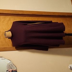 Tres Bien Maroon High Neck, Sweater Material Dress Size L
